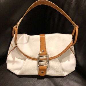 Hogan White & Tan Shoulder Bag